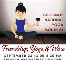 Wine Yoga GIF by Dundee Township Park District