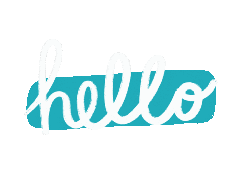 Lettering Hello Sticker