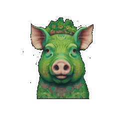 Pig Porc Sticker by genehtik