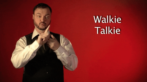 walkie talkie GIF by Sign with Robert