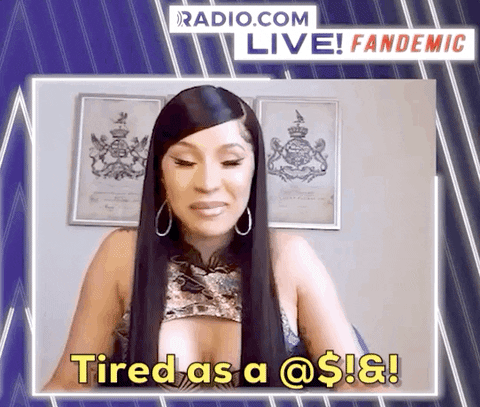 Tired Cardi B GIF by Audacy
