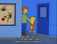 bart simpson school GIF