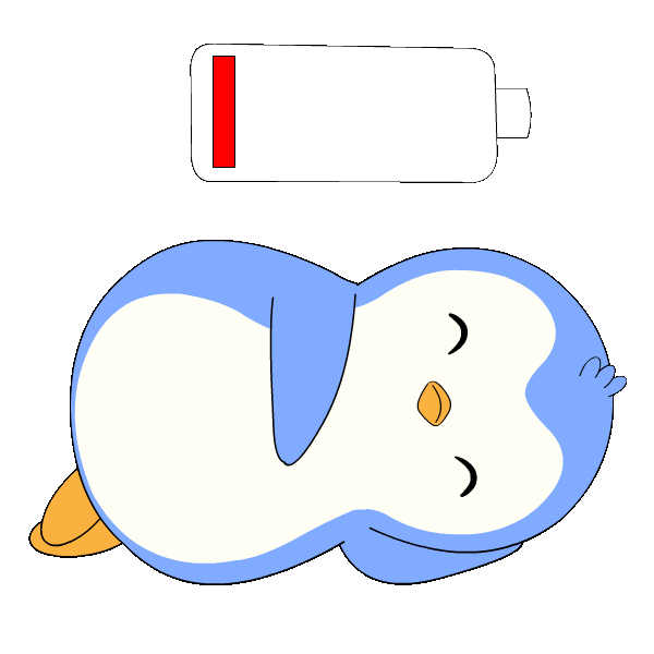 Tired Good Night Sticker by Pudgy Penguins