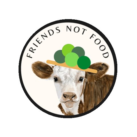 VeganimSchwarzwald giphyupload vegan cow plant based Sticker