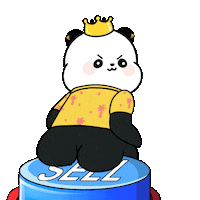 Hold The Line King Sticker by Kanpai Pandas