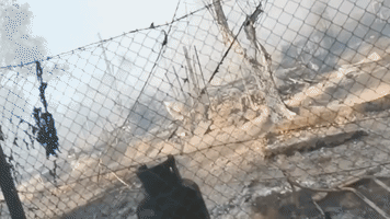Charred Remains of Greek Island Refugee Camp Seen After Devastating Fire