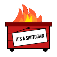 Log Off Government Shutdown Sticker by Jessica Lau
