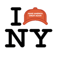 AwesomeTParty trump nyc new york city maga Sticker