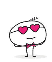 animation hearts jeff heart eyes bowtie Sticker