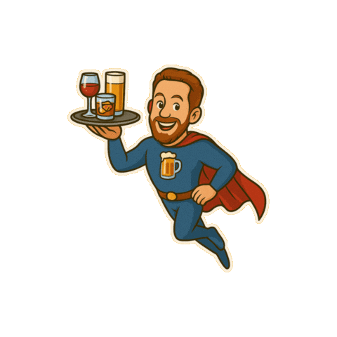 GasthausOgris giphyupload bier superheld gasthaus ogris Sticker