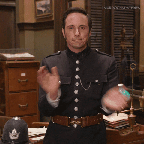 Jonny Harris Reaction GIF by Murdoch Mysteries