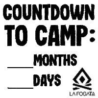 camplafogata camping countdown summer camp summercamp Sticker