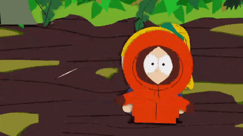 nervous kenny mccormick GIF by South Park 