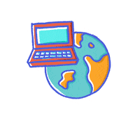 Computer Working Sticker