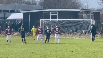 World Cup Winner Roberto Carlos Scores Penalty in Shrewsbury Sunday League Match