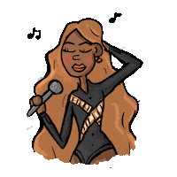 Queen B Singing Sticker