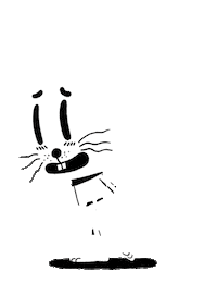 agustinluispaez running rabbit orirabbit Sticker