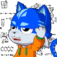 Confused Cat Sticker by Toshithecat