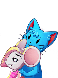 Bingo_Blitz love happy cat couple GIF