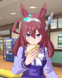 Uma Eating GIF