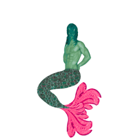 fish mermaid STICKER by imoji