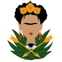 Frida Kahlo Sticker by Raggedytiff