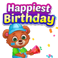 Happy Birthday Dancing Sticker by Lucas and Friends by RV AppStudios