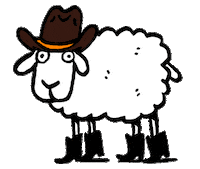 Hat Cowboy Sticker by Gritty Knits