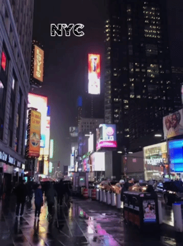 times square nyc GIF