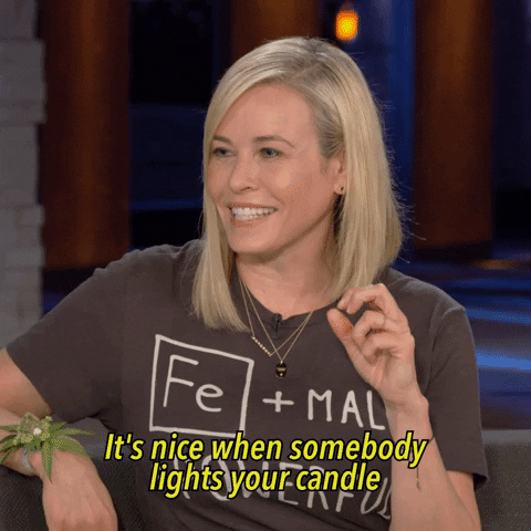 excited light my fire GIF by Chelsea Handler