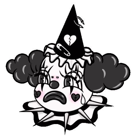 Sad Cry Sticker by Creepy Gals