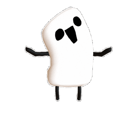 TOVI_work giphygifmaker marshmallow 마시멜로 멜로미 Sticker
