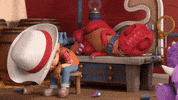 DinoRanch disney thumbs up sleepy dinosaur GIF