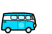 Travel Truck Sticker by wamiwater