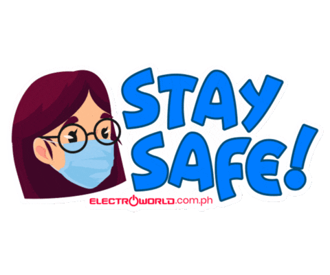 Stay Safe Work From Home Sticker by Electroworld