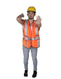 construction worker no Sticker by Studios Stickers