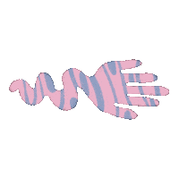 sketchymanda pink blue weird wave Sticker