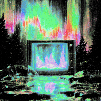 Northern Lights Christmas GIF by Empress Trash