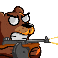 Bear Shooting Sticker