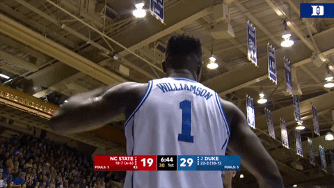 zion williamson flex GIF by Duke Men's Basketball