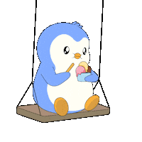 Happy Ice Cream Sticker by Pudgy Penguins