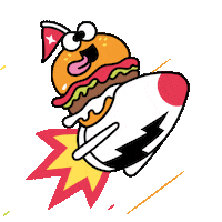 Happy Fast Food Sticker