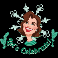 GDIGM christmas celebrate green snow GIF