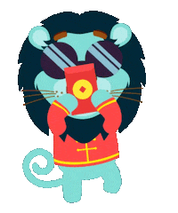 PAYLATERMalaysia happy look please lion Sticker