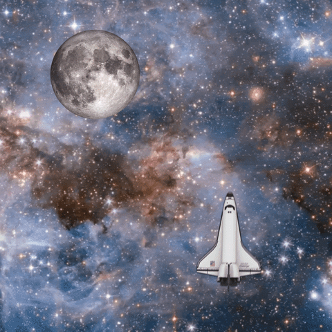 To The Moon Space GIF by Visual Smugglers