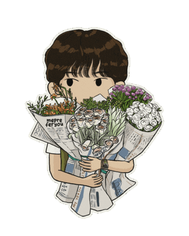 Korean Drama Flowers Sticker