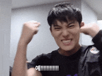 Kim Mingyu Cheering GIF