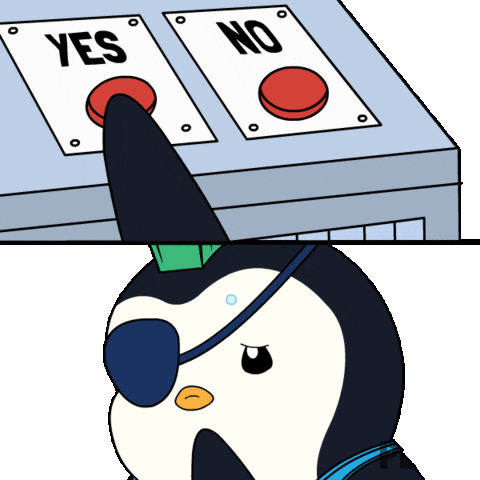 Cant Decide Yes Or No Sticker by Pudgy Penguins