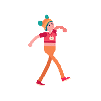 ImagePropellerStudios good day cheerful so happy happy walking Sticker