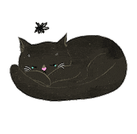 Sad Cat Sticker by Lara Paulussen